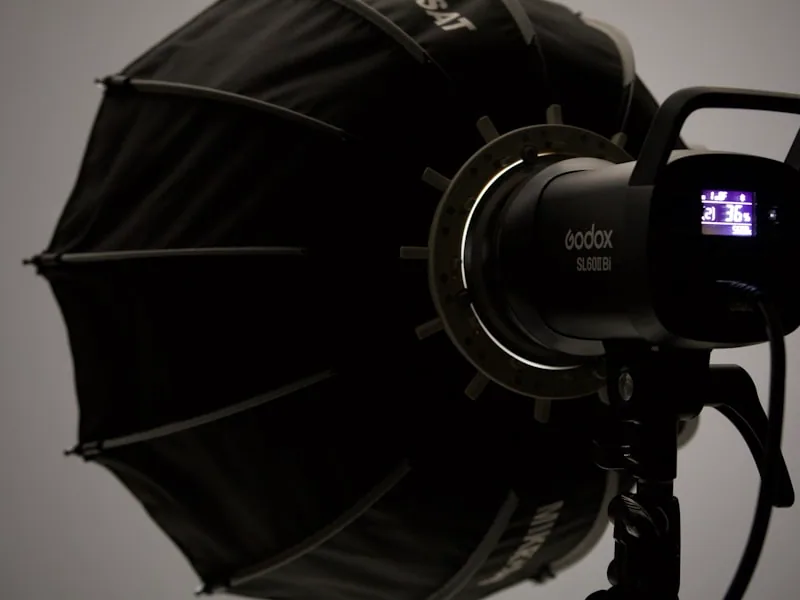 Professional studio lighting equipment for commercial video production
